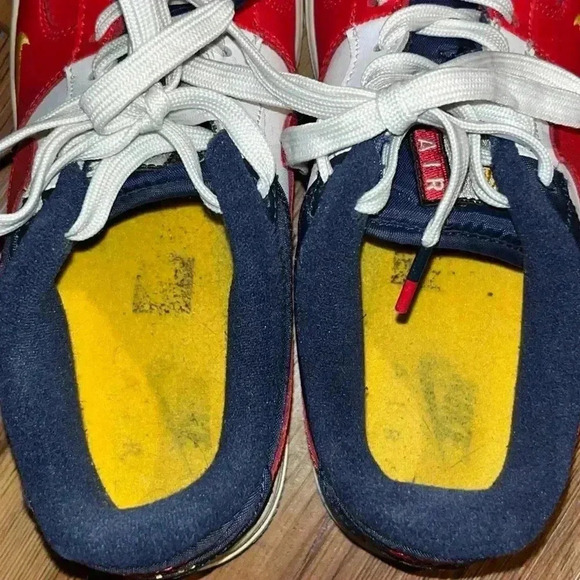 Nike Air Force 1 2017, Independence Day Obsidian White Red Size 5Y= Women’s 6.5 - Picture 6 of 8